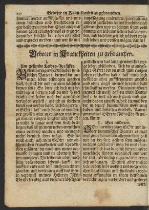 Gebeter in Kranckheiten zu gebrauchen