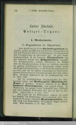 Zweiter Abschnitt. Polizei-Organe