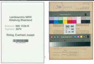 Entnazifizierung Everhard Joseph Roling , geb. 23.04.1903 (Ingenieur)