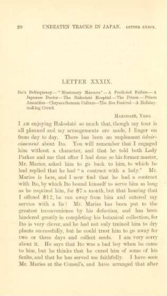 Letter XXXIX. Ito's delinquency ...