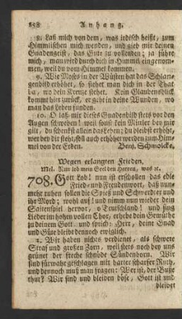 Wegen erlangtem Frieden