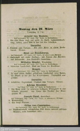 Montag, den 27. März