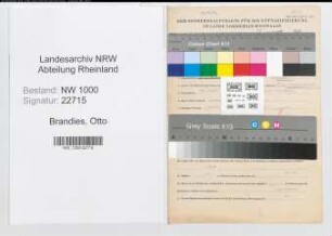 Entnazifizierung Otto Brandies, geb. 21.03.1891 (Studienrat)