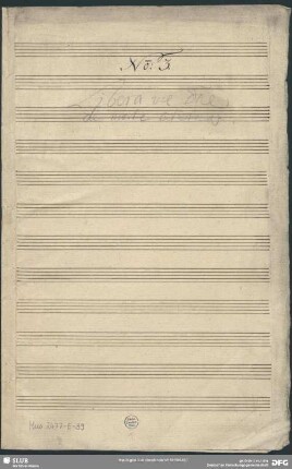 Libera me - Mus.2477-E-39 : V (4), Coro, orch; MülH deest