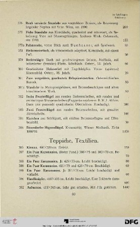 Teppiche,Textilien (Nr. 386-405a)