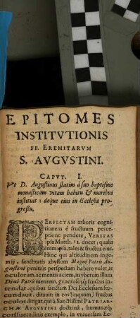 Epitome historica vitae monasticae Magni Antist. Augustini