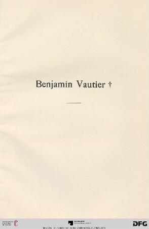 Benjamin Vautier (Nr. 117-125)