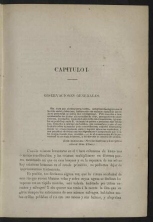 Capitulo I. - Observaciones generales