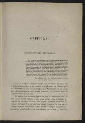 Capitulo I. - Observaciones generales