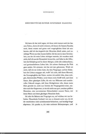 Bruchstücke einer späteren Fassung