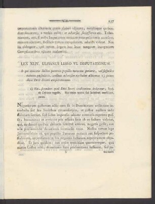 Lex XLIV. Ulpianus Libro VI. Disputationum