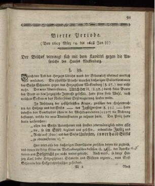 Vierte Periode. (Von 1603 März 14. bis 1648 Jan. ...)