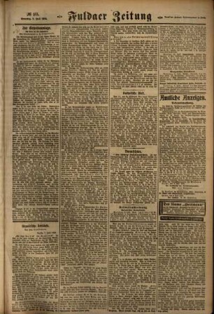 Zweite Ausgabe vom Sonntag, den 09. Juli 1922.