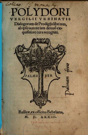 Dialogorum de Prodigiis libri tres