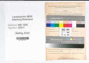 Entnazifizierung Erich Stelling, geb. 18.07.1905 (Studienrat)