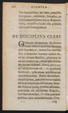 De Disciplina Cleri.