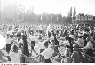 Sorbentreffen, Kreisrat Dr. Jan Ziesche, Oberregierungsrat Krenz, Kreisschulrat, 8./9. Juli 1950