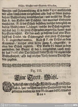 Fig. III. Eine Trett-Mühl.