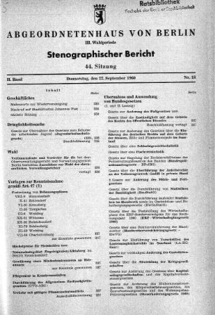 Nr. 18 (44), 22. September 1960