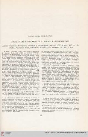 36: Nowe wydanie bibliografii ilustracji L. Grajewskiego