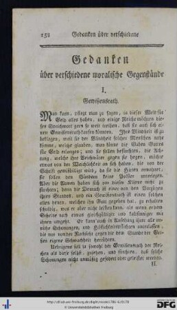 Gedanken über verschiedene moralische Gegenstände.
