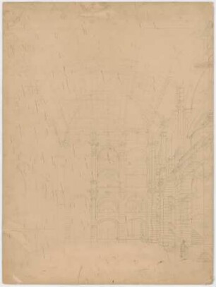 Thiersch, Friedrich von; München; Justizpalast - Vorhalle (Perspektive)
