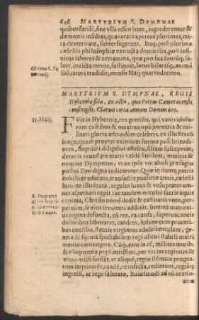 Martyrium S. Dympnae, Regis Hyberniae filiae ...