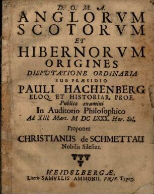 Anglorum, Scotorum et Hibernorum origines