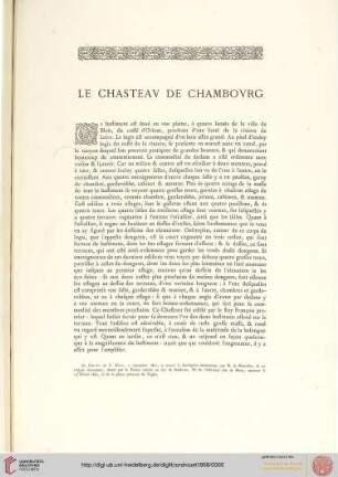 Le Château de Chambourg