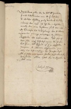 Pflug, Christoph: Quittung; betrifft erhaltene Besoldung; 1600 Aug. 2