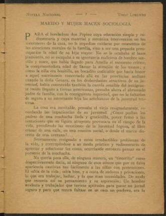 Marido y mujer hacen sociología