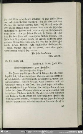 Christian Lassen an August Wilhelm von Schlegel, London, 30.07.1824
