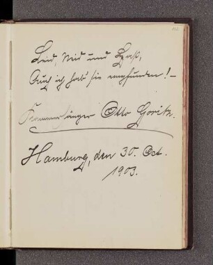 Otto Goritz. – Hamburg, 30.10.1903