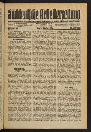 Nr. 39. Den 3. Oktober. - Nr. 43. Den 31. Oktober 1915.