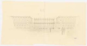 Verwaltungsbau der UFA (Universum Film AG), Potsdam-Babelsberg: Perspektivische Ansicht