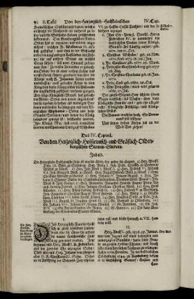 Das IV. Capitel. Von den Herzoglich-Holsteinisch-und Gräflich-Oldenburgischen Stamm-Gliedern.