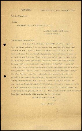 Anlage I. F. Drexel an G. Rodenwaldt