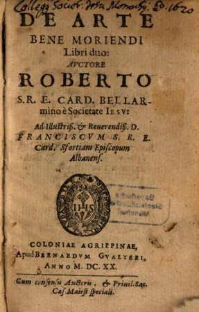 De Arte Bene Moriendi : Libri duo