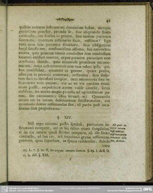 §. XIV. Ad quid intuitu rerum instrumenti aestimatarum teneatur colonus, docetur