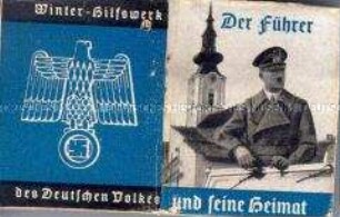 WHW-Abzeichen, Büchlein "Der Führer und seine Heimat", 1. Reichsstraßensammlung vom Oktober 1938, durchgeführt von der DAF