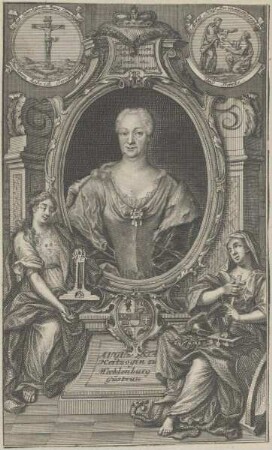 Bildnis der Augusta, Prinzessin von Mecklenburg-Güstrow, (1674-1756)