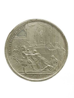 Medaille auf die Kirchenplünderungen durch die Franzosen