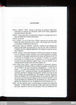 Glossaire