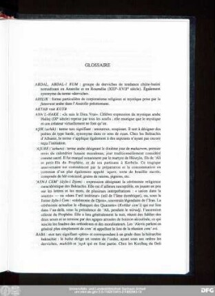 Glossaire