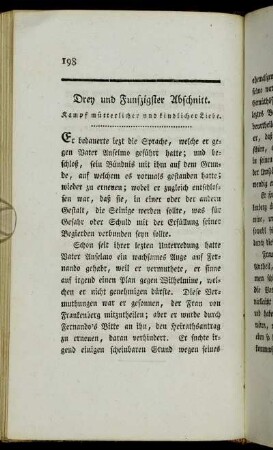 Drey und Funfzigster Abschnitt. Kampf mütterlicher und kindlicher Liebe