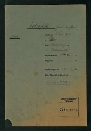 Ebberfeld, Hans-Bernhard * 06.02.1915