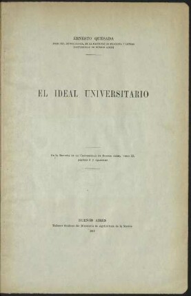 El ideal universitario