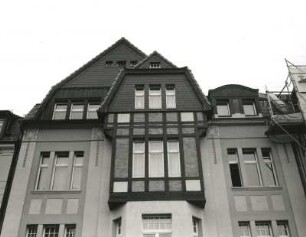 Wurzen, Lichtwerstraße 3. Wohnhaus (um 1900). Erker