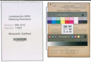 Entnazifizierung Gottfried Marquardt , geb. 09.03.1883 (Bergmann)