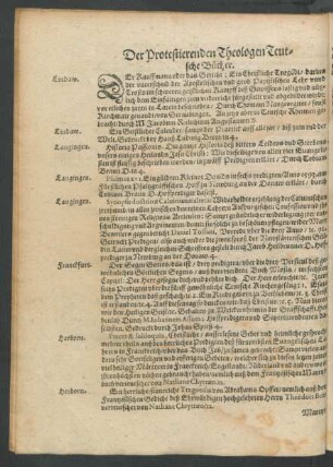 Der Protestierenden Theologen Teutsche Bücher.